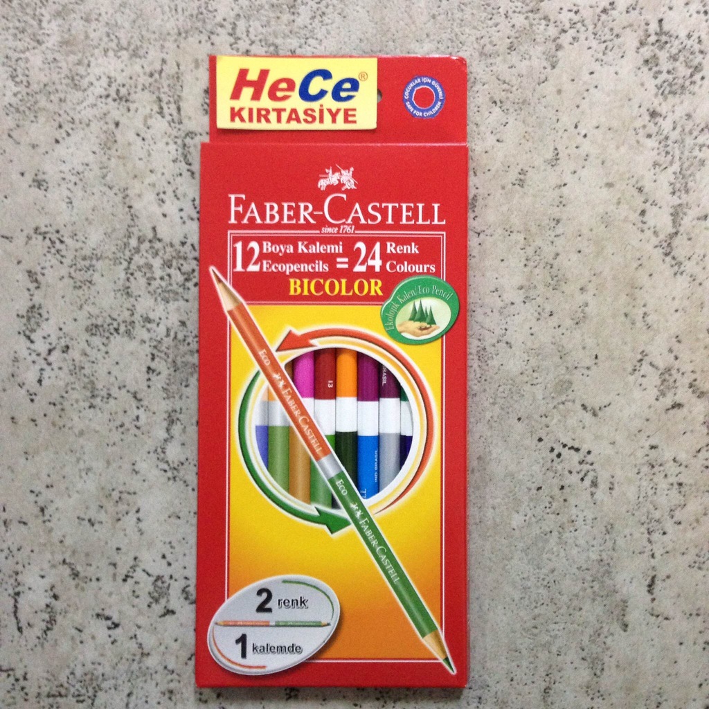 Faber Castell Bicolor 12 Li Buyuk Kuru Boya 24 Renk Fiyatlari Ve Ozellikleri