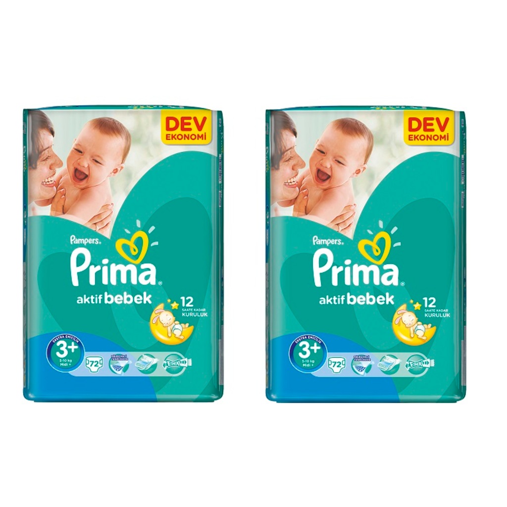 Prima Bebek Bezi Aktif Bebek 3+ Beden Midi PlusDev Ekonomi