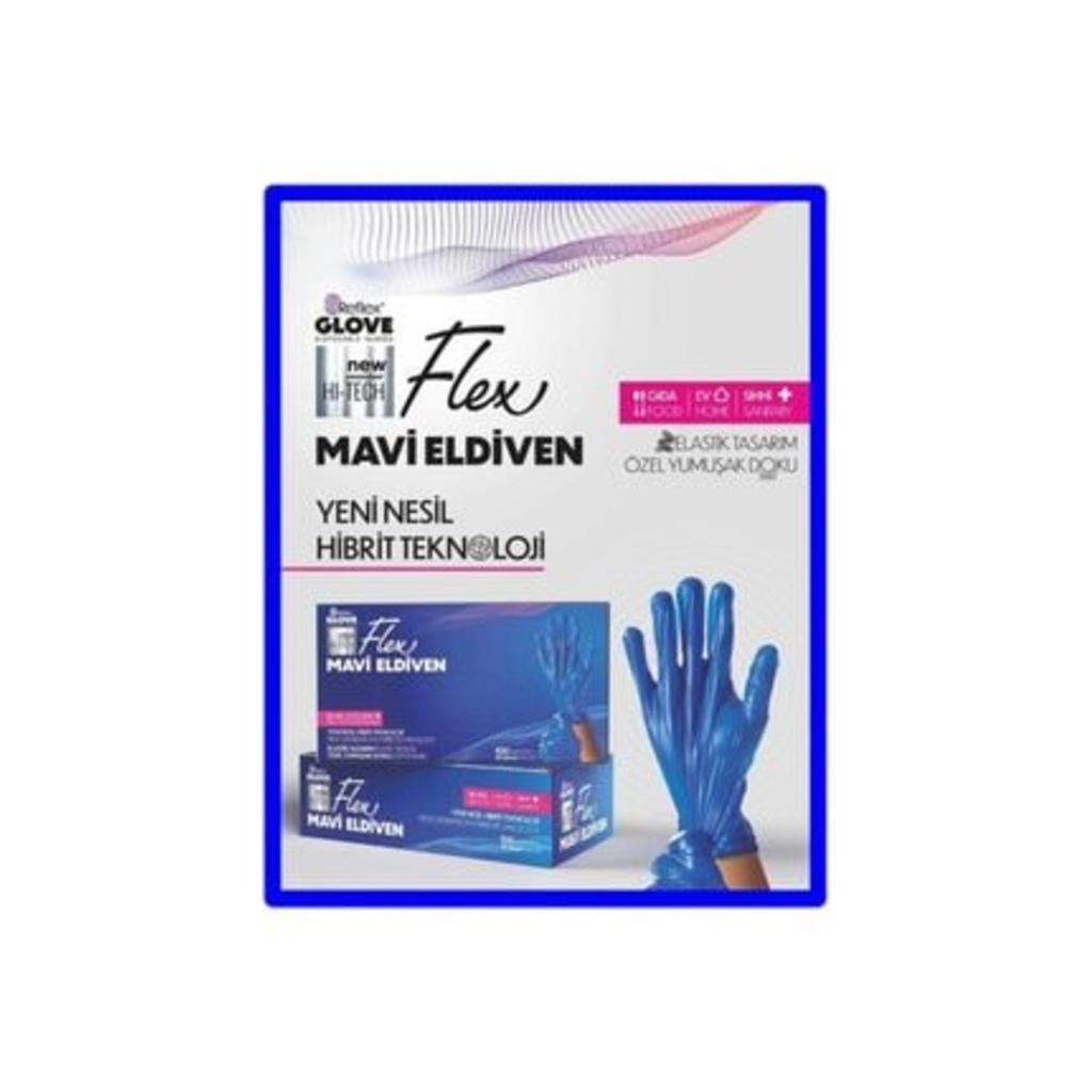 59858063 - Reflex Glove Hibrit Teknolojisi Eldiven 100'lü Mavi - n11pro.com 59858063 - Reflex Glove Hibrit Teknolojisi Eldiven 100'lü Mavi - n11pro.com