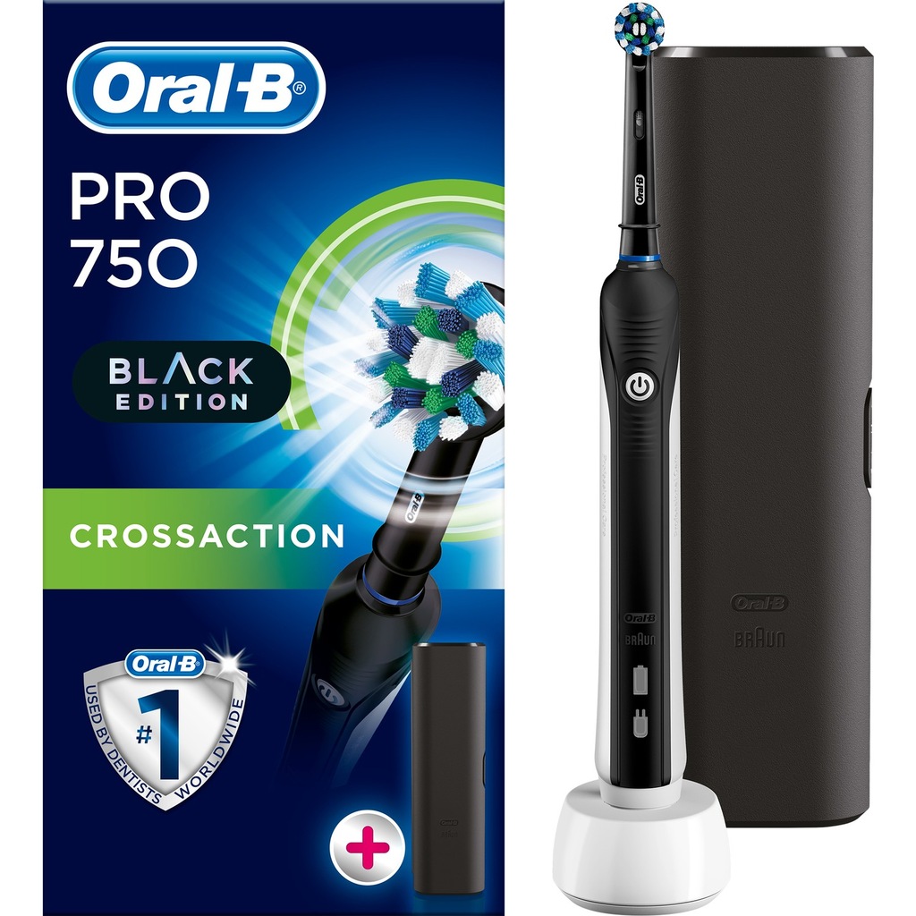 Oral-B Pro 750 Black Edition CrossAction Elektrikli Diş Fırçası ...