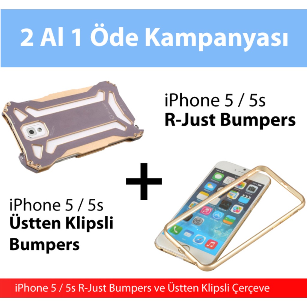 Iphone 5 5s R Just Bumpers Ve Ustten Klipsli Cerceve Kampanyasi