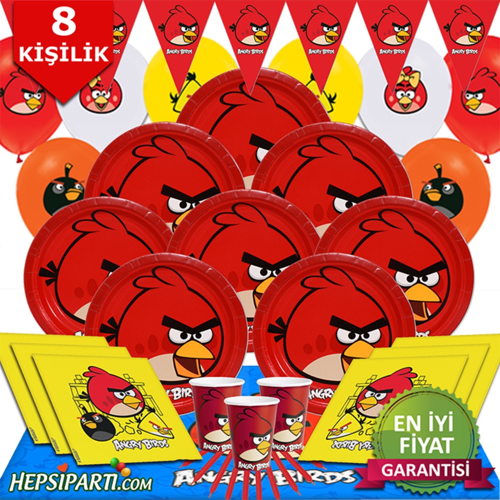 Angry Birds Dogum Gunu Parti Seti 8 Kisilik Fiyatlari Ve Ozellikleri