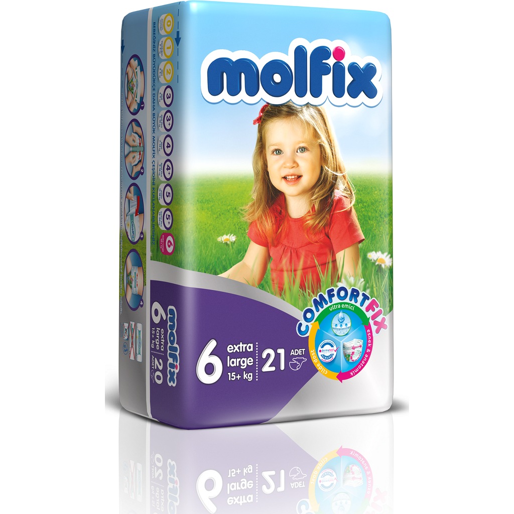 Molfix Bebek Bezi 6 Beden Extra Large İkiz Paket 21 Ad