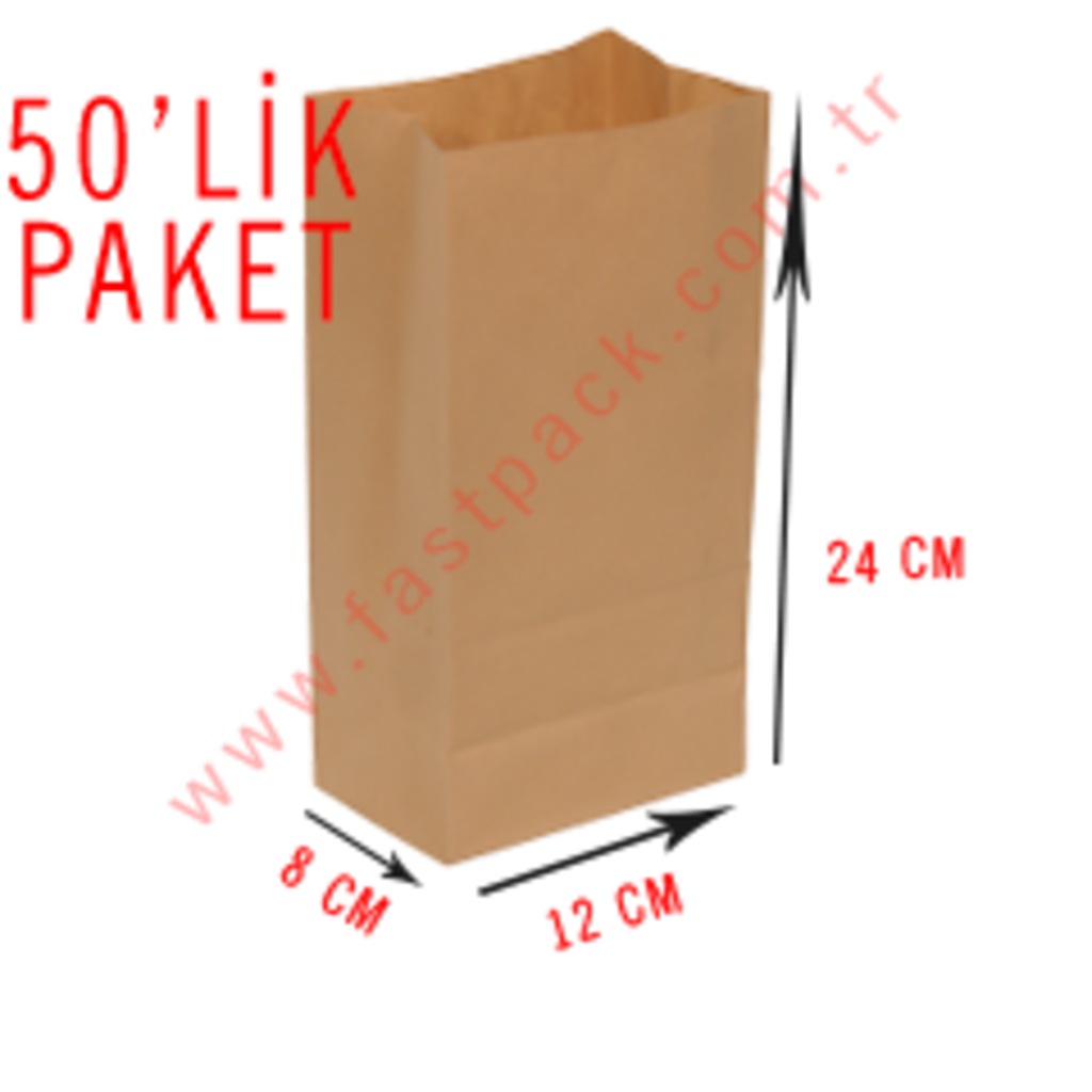 50 ADET 12CMLİK KRAFT POŞET