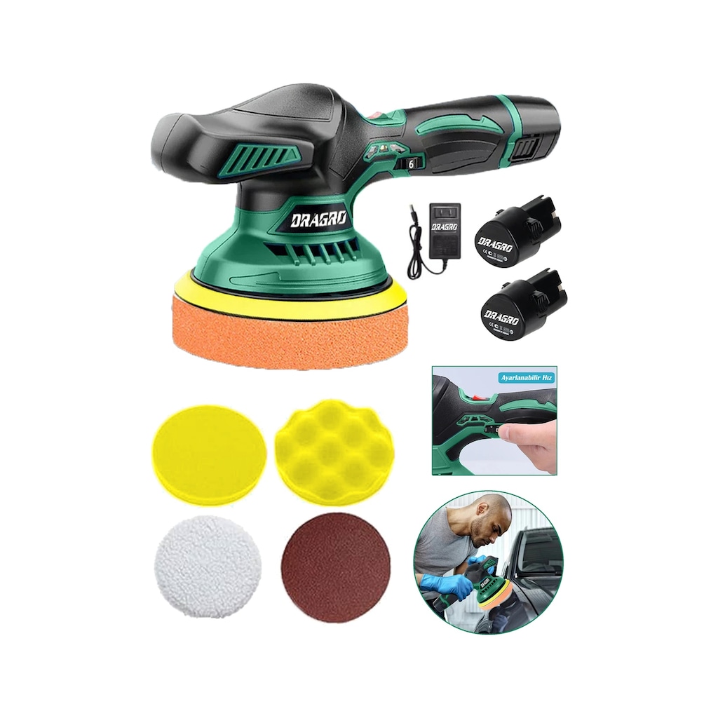 Dragro Alman Drg-598vf Orbital Devirli Kömürsüz Akülü Araç,parke