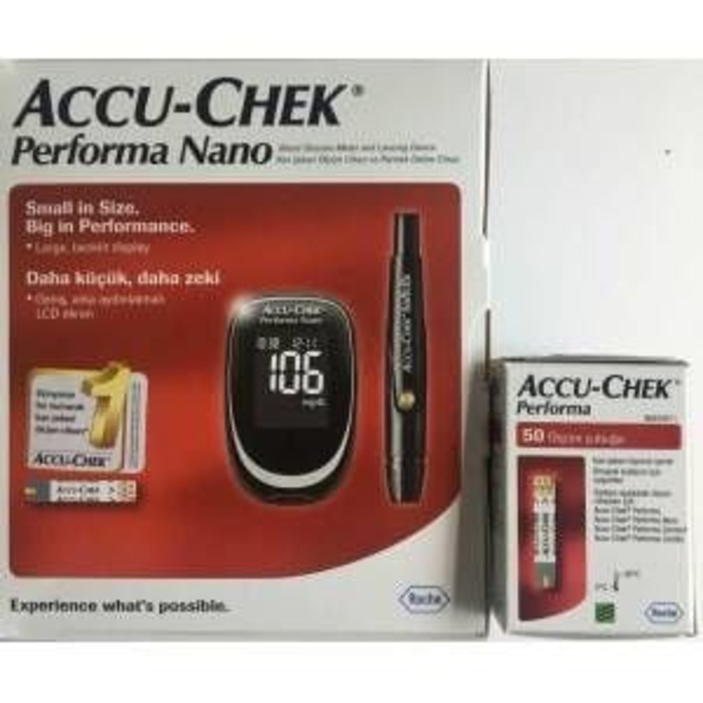AccuChek Performa Nano Şeker Ölçüm Cihazı + 100 Strip + 100 Lancet
