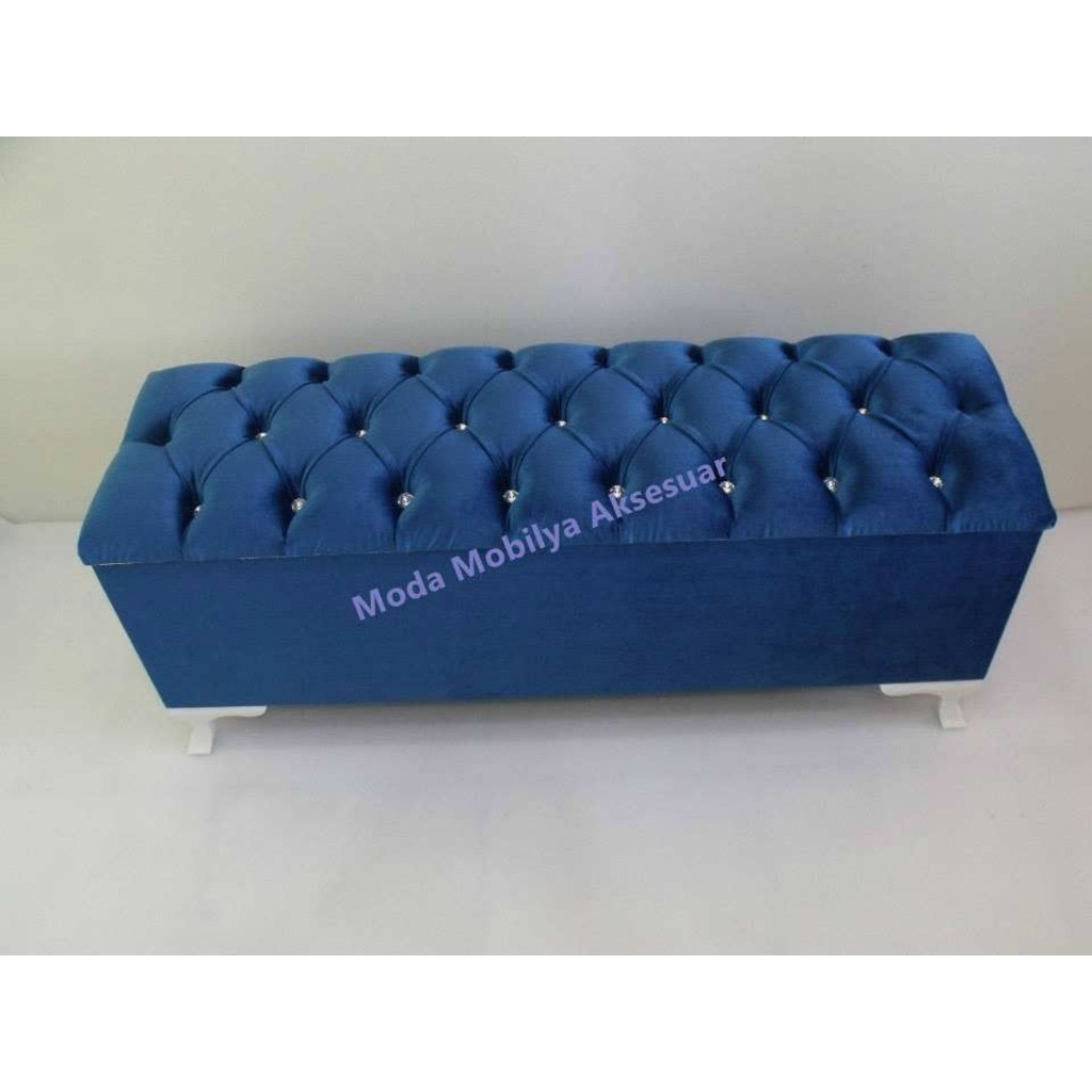 Sandikli Puf Kapitoneli Yatak Onu Pufu Kumas Mavi 38x120 Fiyatlari Ve Ozellikleri