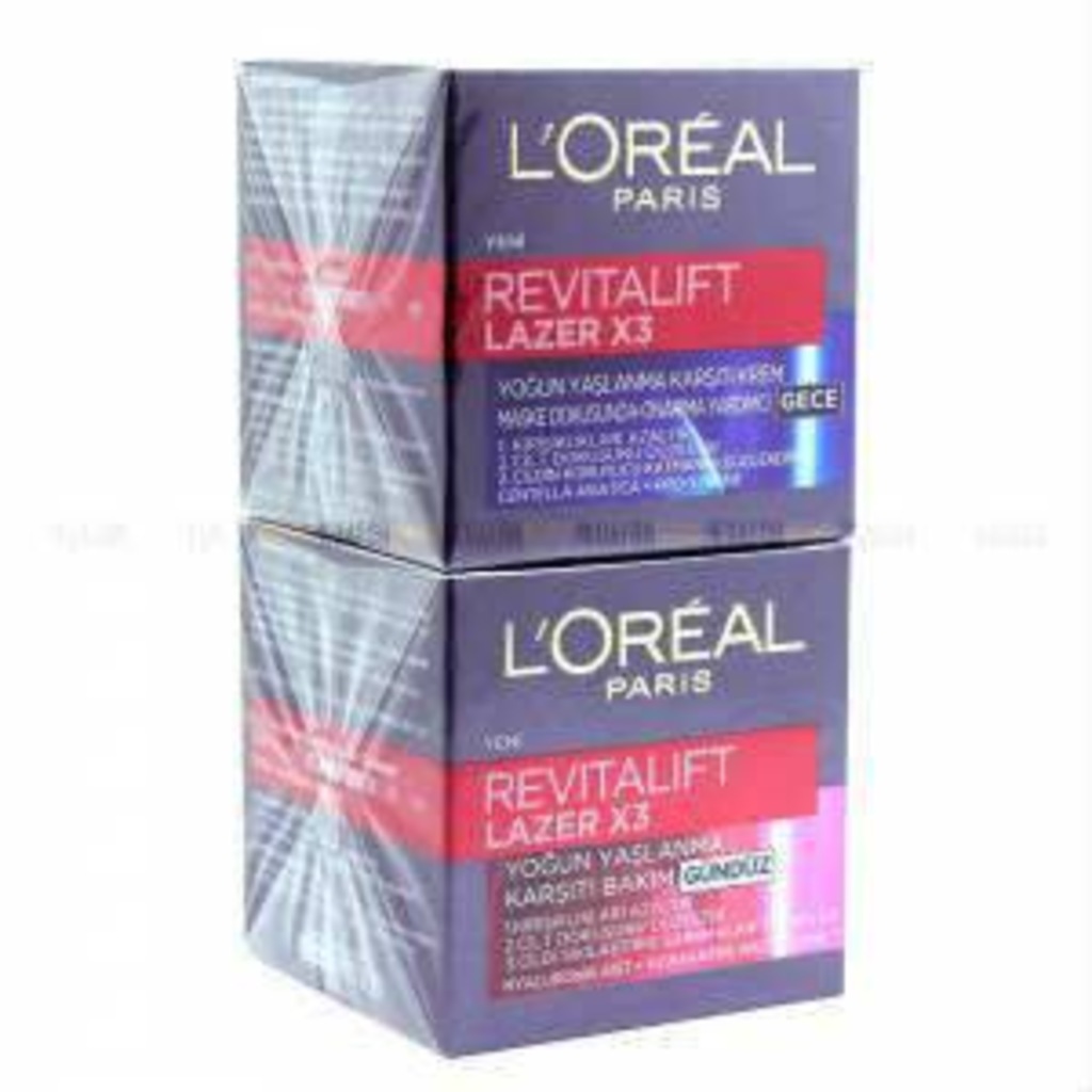 Loreal Revitalift lazer x3 gündüz gece 2 li set