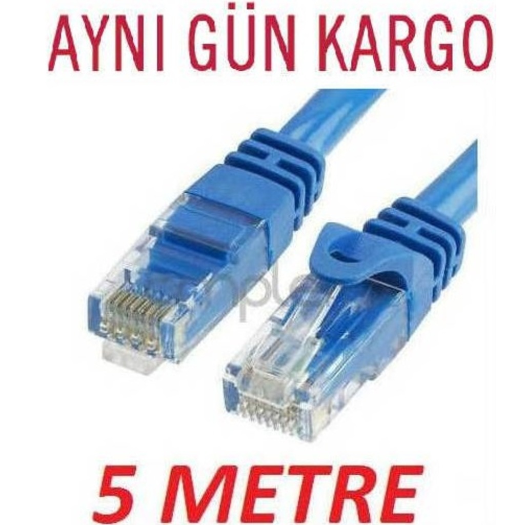 Cat6 Kablosu Lan 5 Metre 4216a Modem Rj45 Uçlar