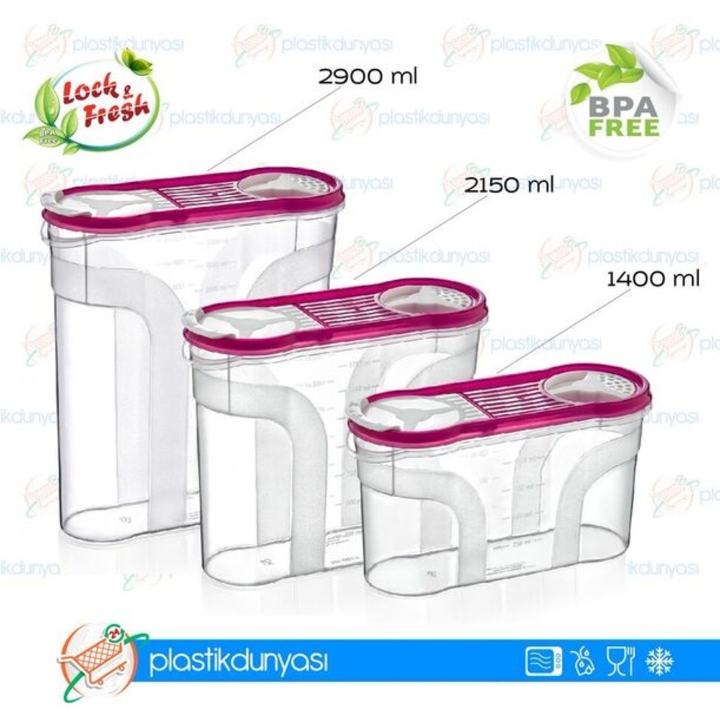 Erzak Kabi 3 Lu Set Bakliyat Saklama Kabi Dunya Plastik Fiyatlari Ve Ozellikleri