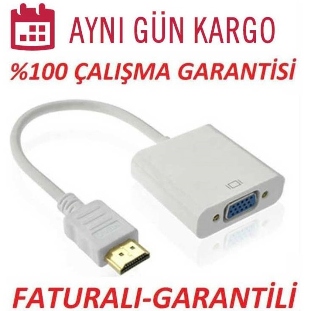 HDMI TO VGA KABLOSU ÇEVİRİCİ DÖNÜŞTÜRÜCÜ ADAPTÖR PROJEKSİYO 346a