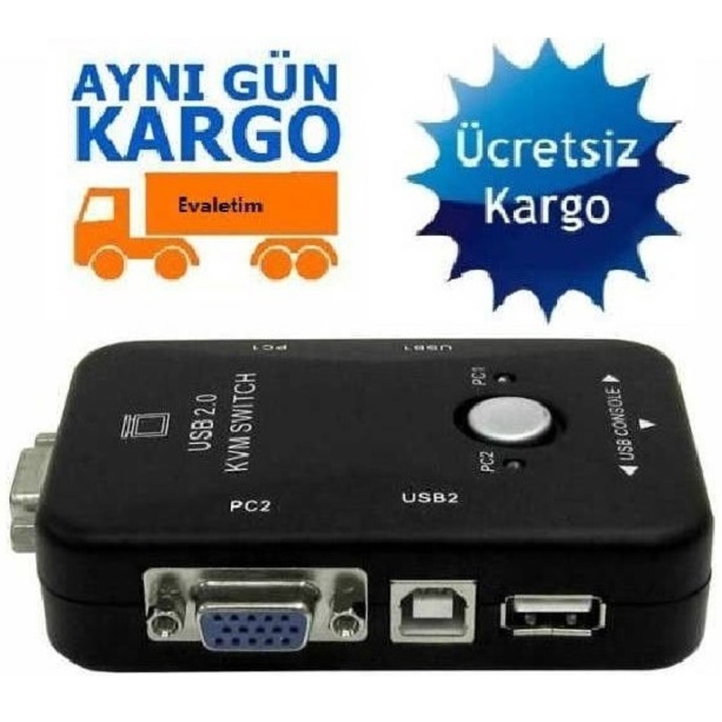 2 Port Usb Kvm Switch 4509p 2 Pc Kasa Tek Kontrol Bilgisayar Kwm Fiyatlari Ve Ozellikleri