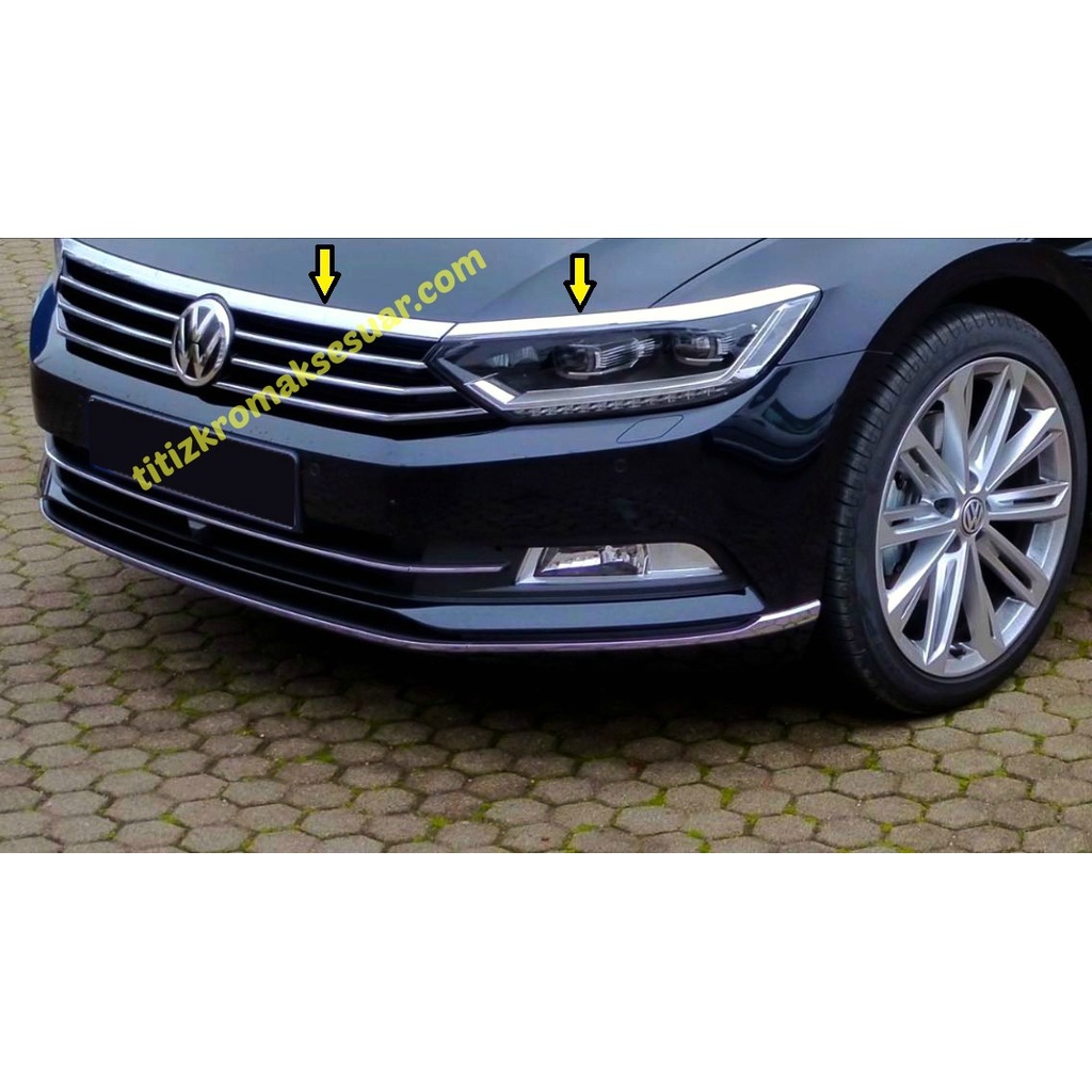 VOLKSWAGEN PASSAT B8 2015-2019 KROM FAR ÜZERİ ÇITASI AKSESUARI 3P