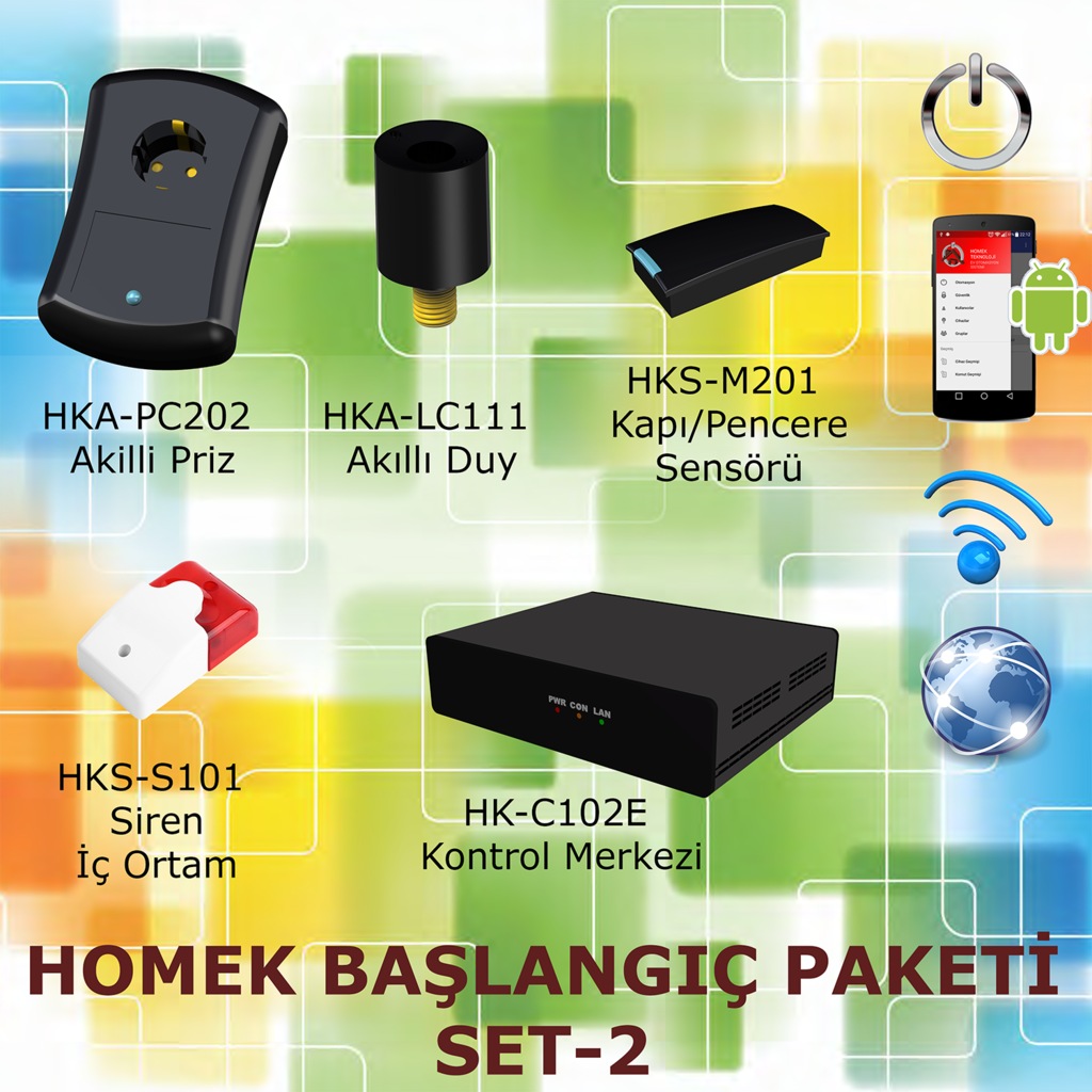 HOMEK Başlangıç Paketi Set 2 / Akıllı Ev Otomasyonu Fiyatları ve