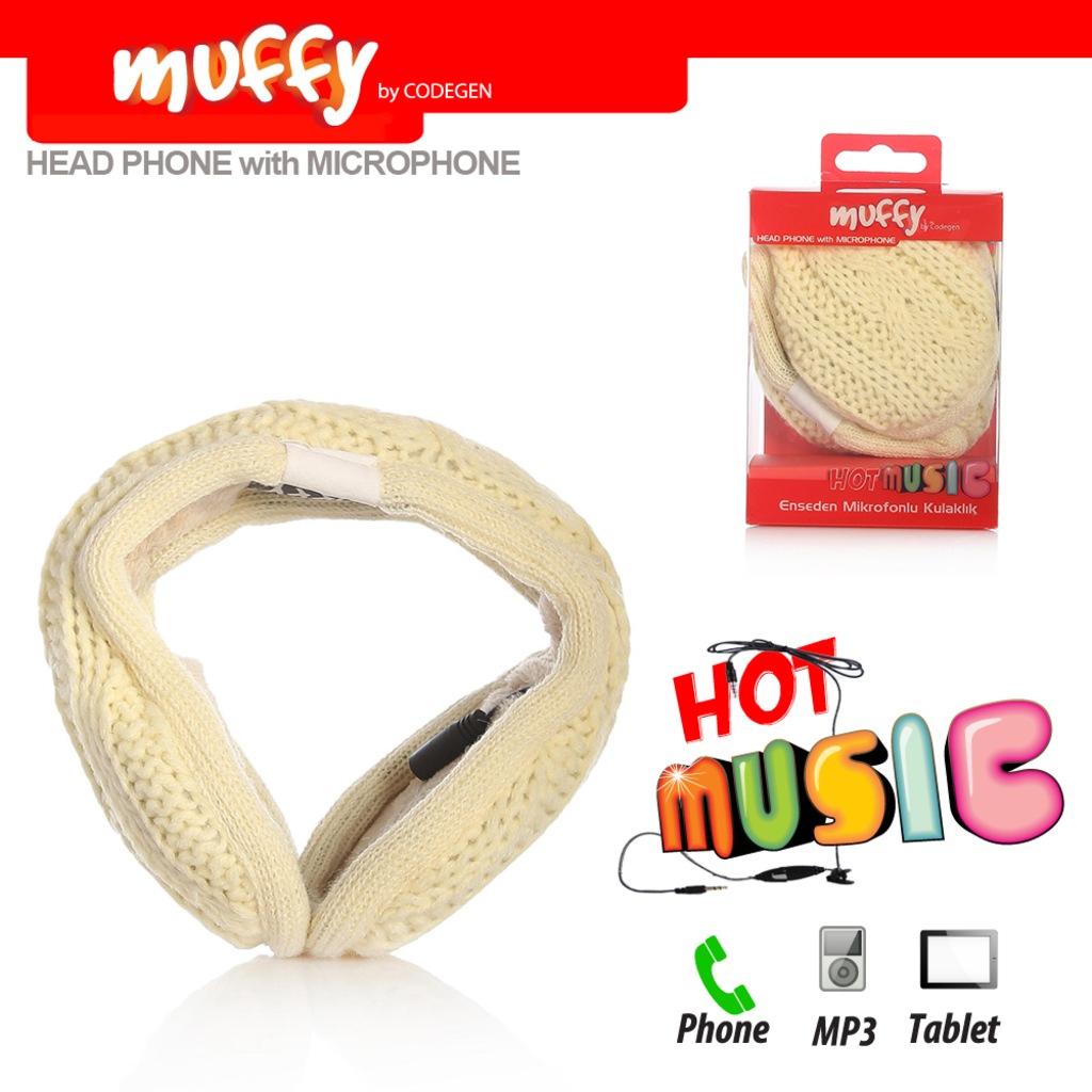 Codegen Muffy Mf 016 Mikrofonlu Beyaz Orgu Kulaklik N11pro Com