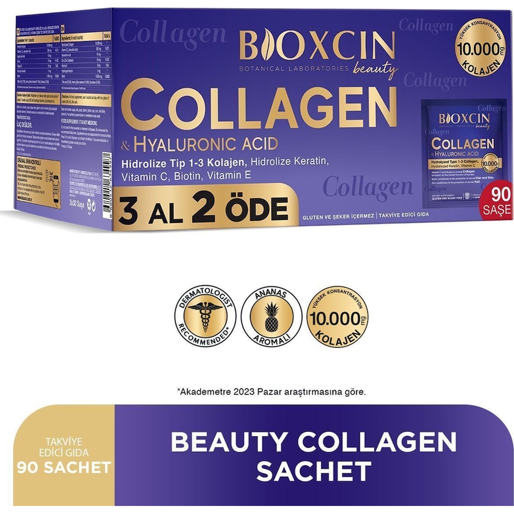 Bioxcin Collagen 11 Gr X 30 Sase 3 Al 2 Ode Fiyatları, Özellikleri