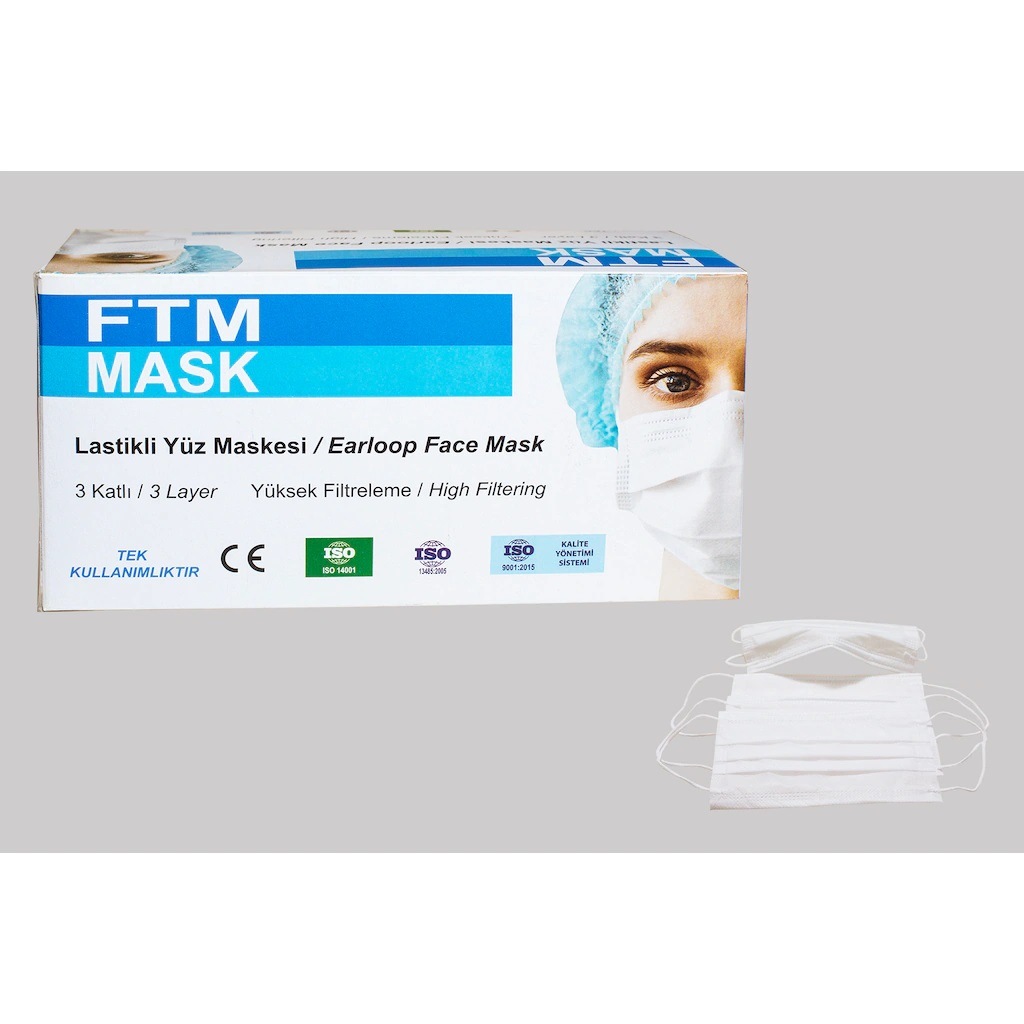 68528987 - Ftm Mask Lastikli Burun Telli 3 Katlı Ultrasonik Dikişili Cerrahi Maske 50'li - n11pro.com 68528987 - Ftm Mask Lastikli Burun Telli 3 Katlı Ultrasonik Dikişili Cerrahi Maske 50'li - n11pro.com