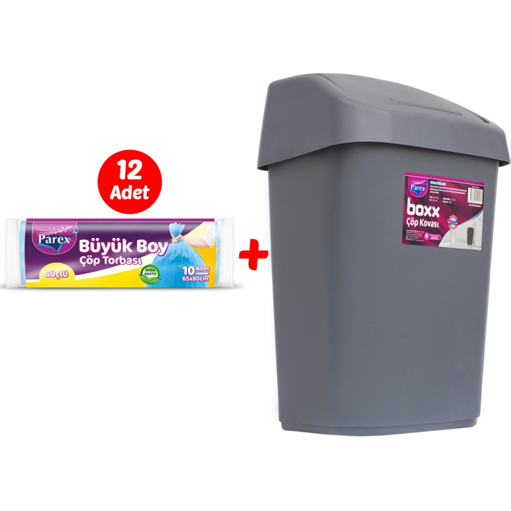 28107909 - Parex 12 Adet Güçlü Çöp Torbasi Büyük Boy + Parex Boxx Çöp Kovasi 25 Litre - n11pro.com 28107909 - Parex 12 Adet Güçlü Çöp Torbasi Büyük Boy + Parex Boxx Çöp Kovasi 25 Litre - n11pro.com