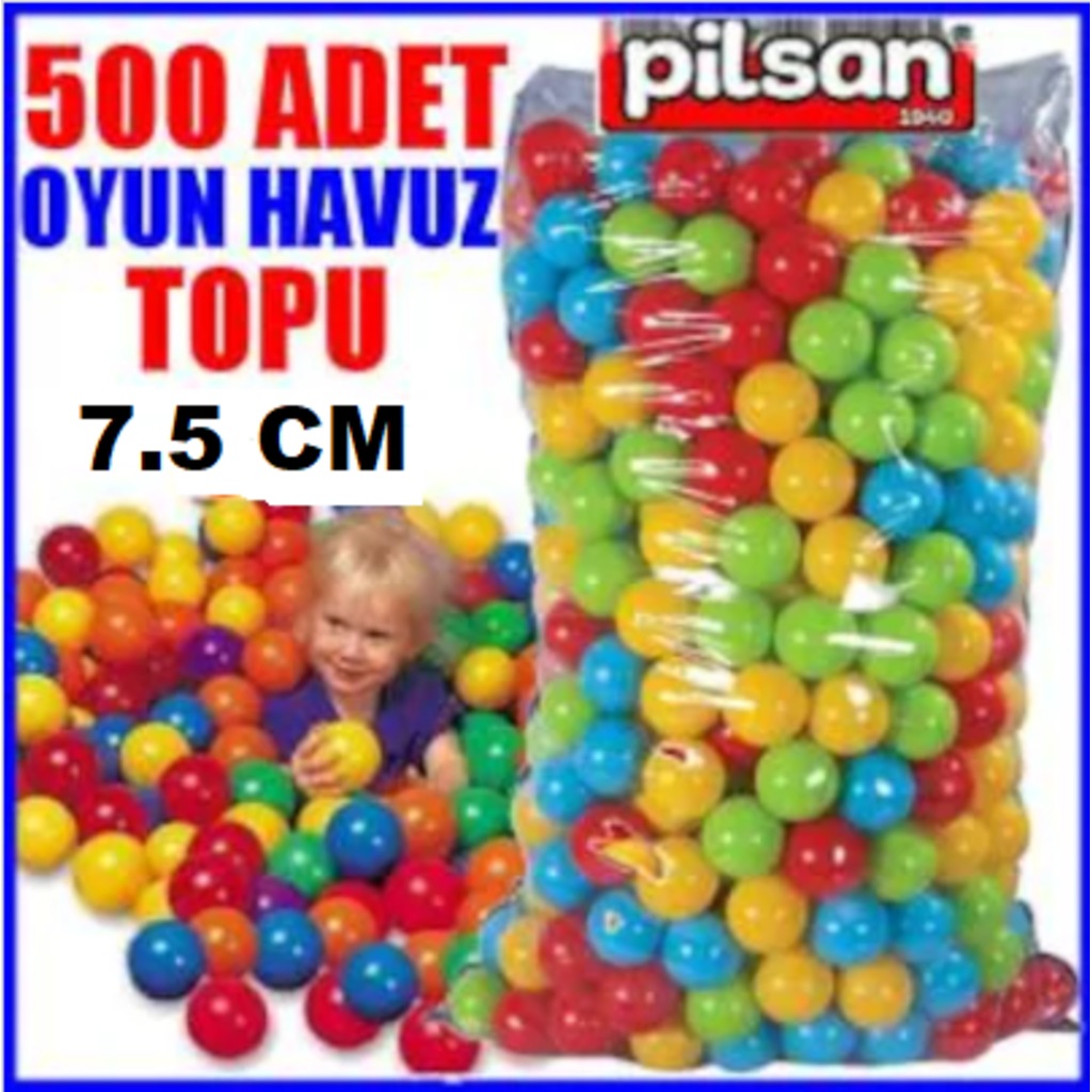 Pilsan 7 cm Oyun Havuzu Topları Topu 500 Adet