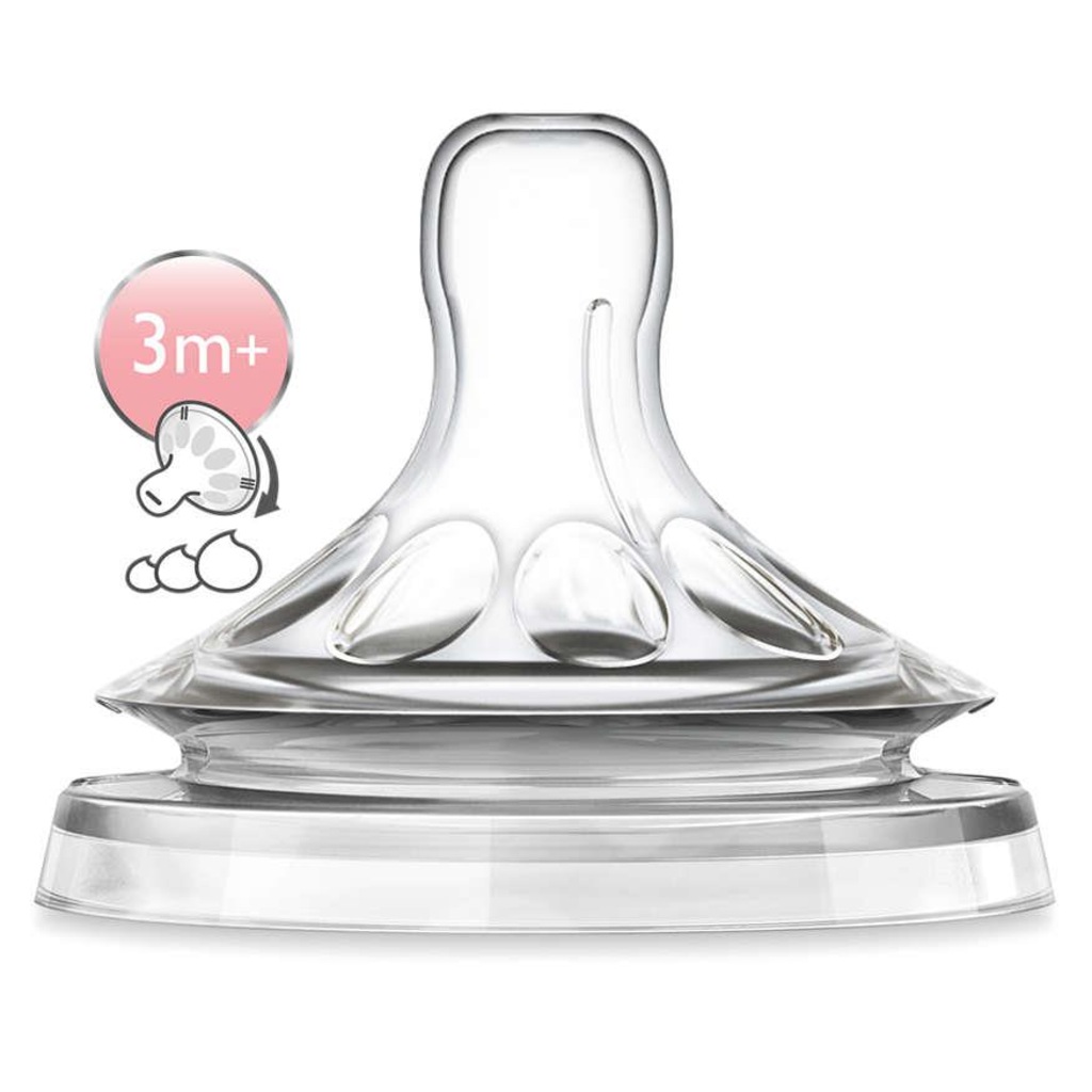 Philips Avent Natural Biberon Emziği 3 Ay+ Akış Ayarlı I Kesik