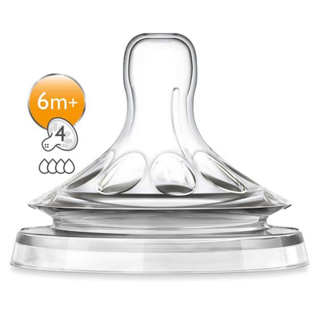 Philips Avent Natural Biberon Emziği 6 Ay+ 4 Delikli SCF654/27