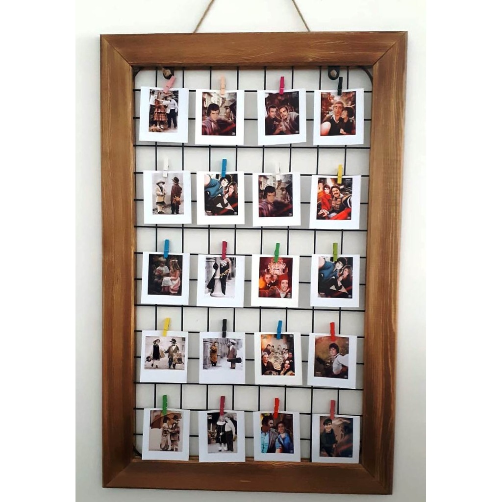 Ahşap Polaraid Telli Resim Çerçevesi Ahşap Polaraid Telli Resim Çerçevesi