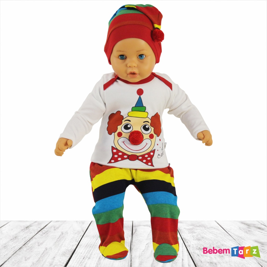 Palyaço Zıbınlı 3�lü Bebek Takımı