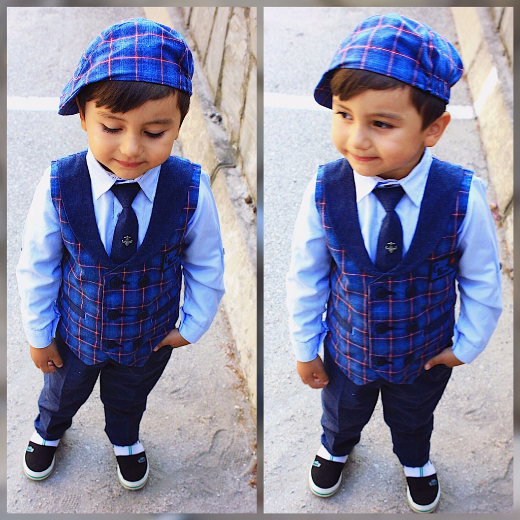 Yelekli Kravatlı Şık Erkek Çocuk Takım