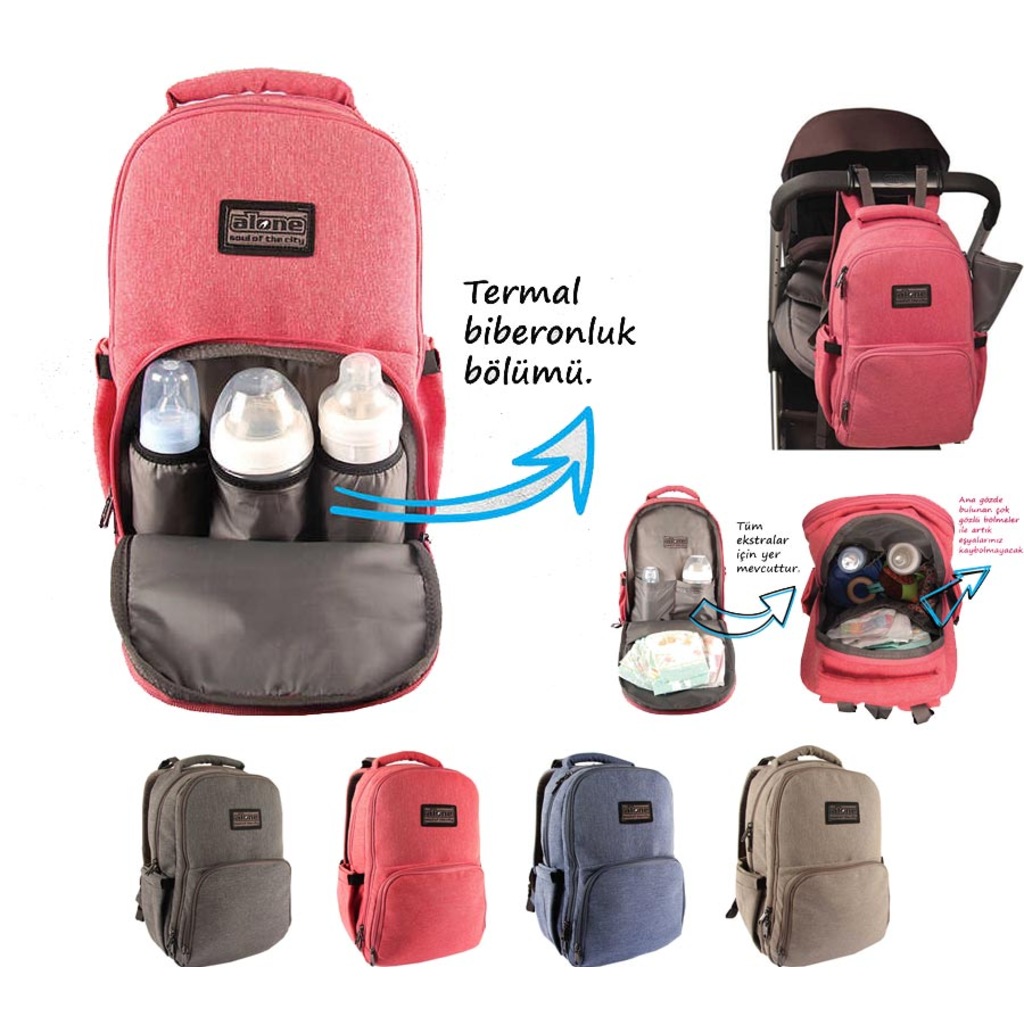 Anne Bebek Bakım Çantası Büyük Geniş Sırt Çantası 1 Yıl