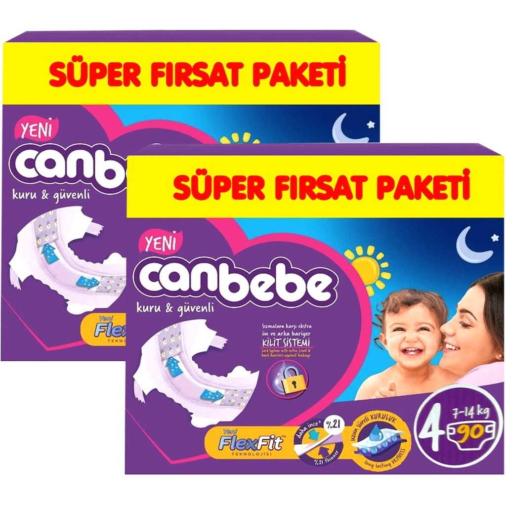 Canbebe Bebek Bezi 456 Numara 180132108 Adet Süper Fırsat Pak