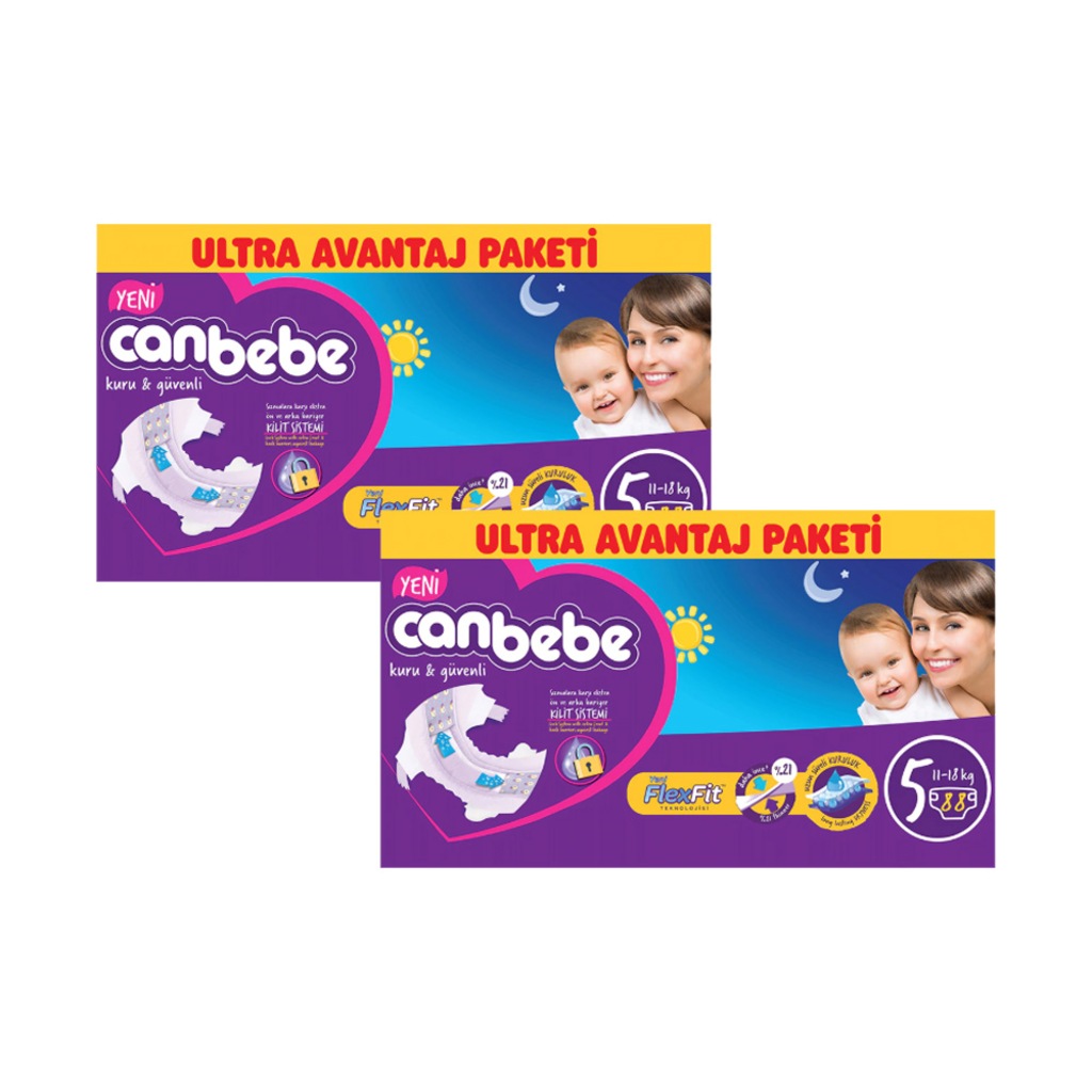 Canbebe Bebek Bezi Ultra Avantaj 5 Beden Junior 88 ADET 2�li Set