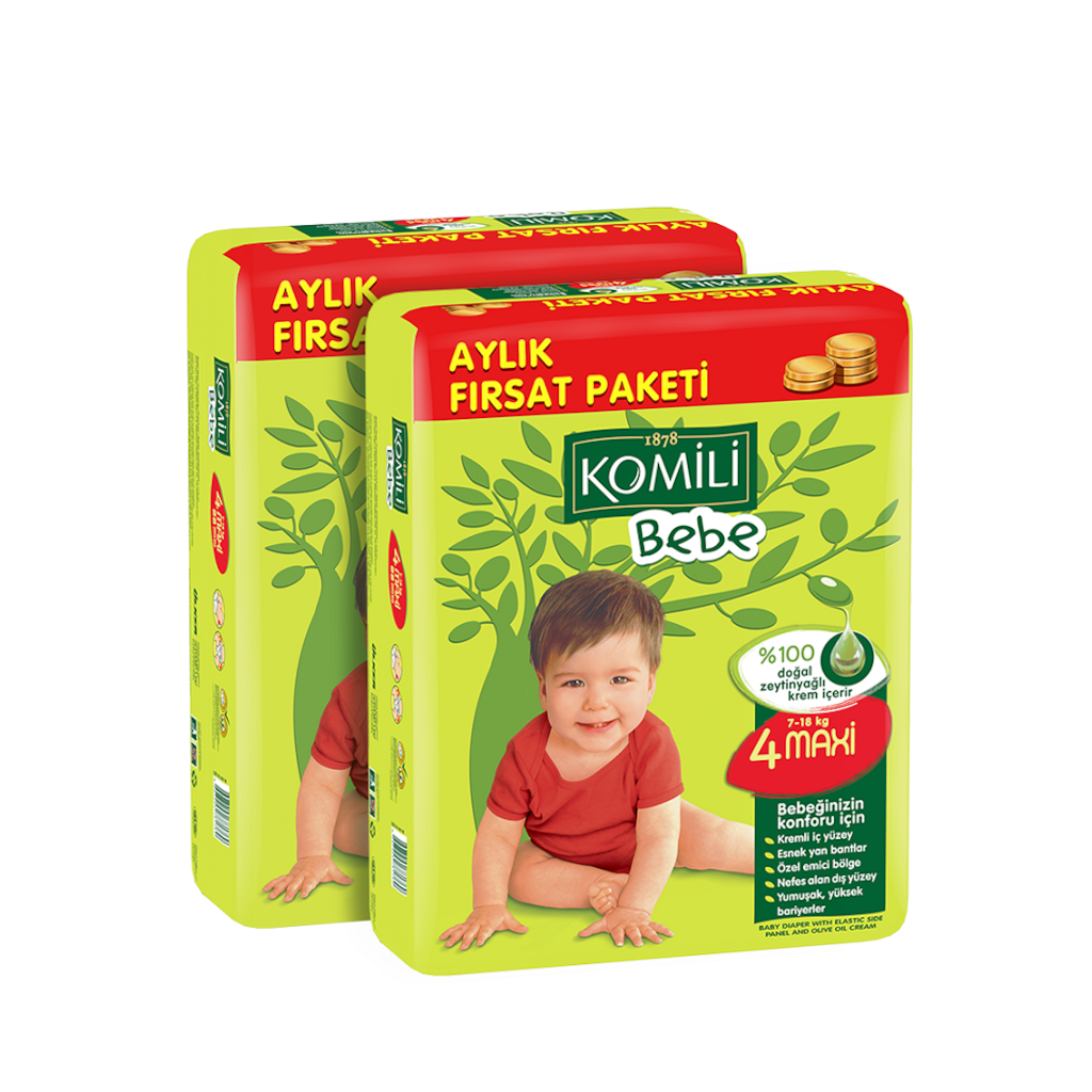 Komili Bebek Bezi 4 Numara Maxi 718 Kg 88 Adet 2�li Set(176ad)