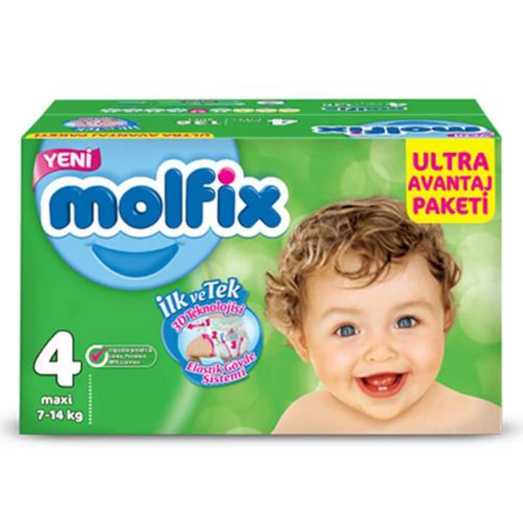 Molfix Bebek Bezi 4 Beden Numara 714 Kg 136 Adet