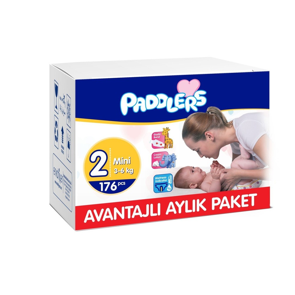 Paddlers 2 Numara Mini 176 Adet (3-6 Kg) Aylık Paket