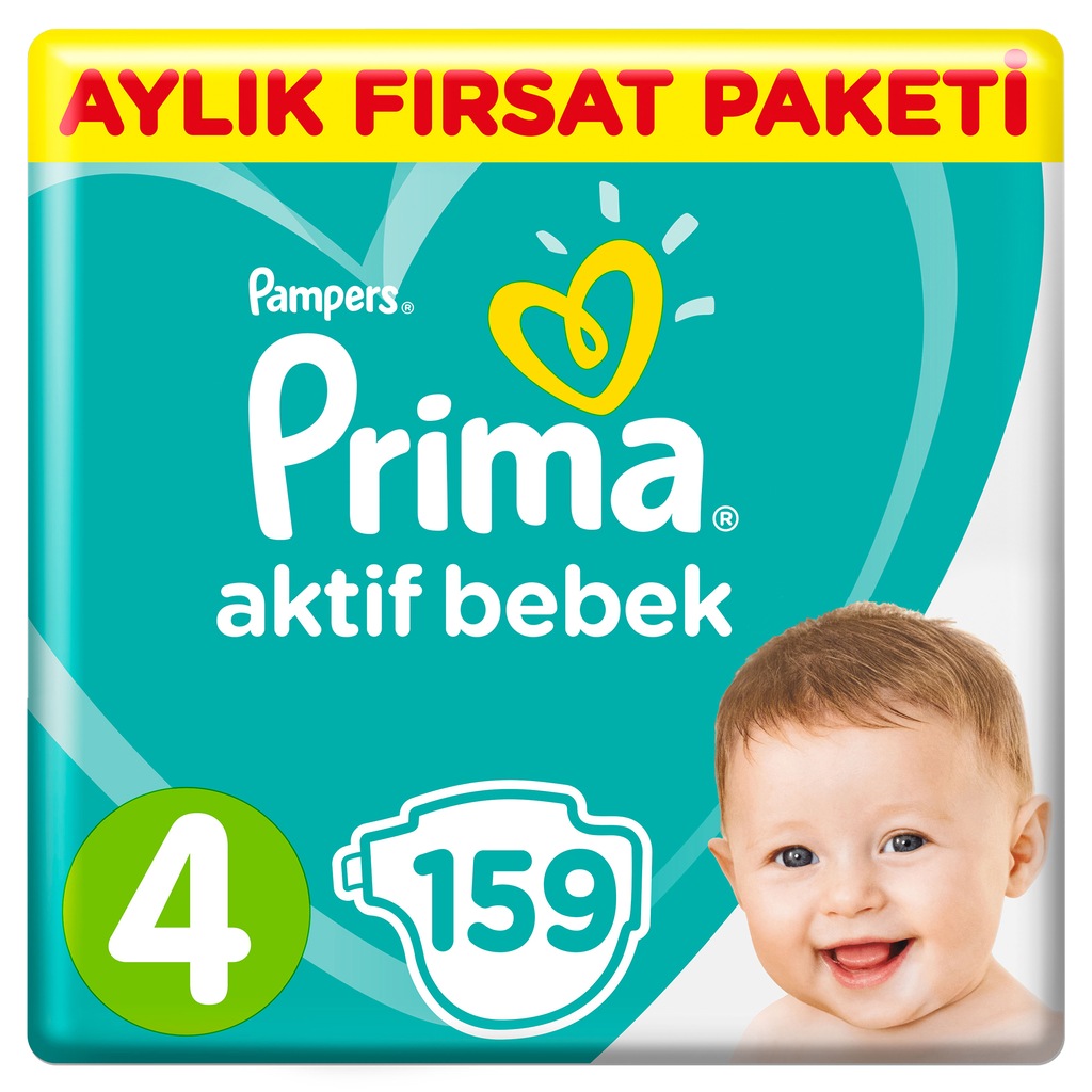 Prima Bebek Bezi Aktif Bebek 4 Beden 159 Adet