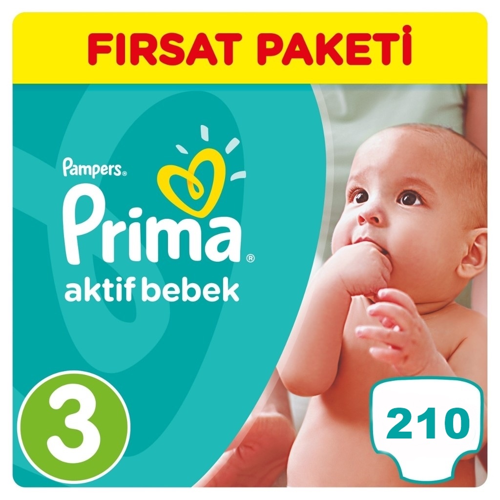 Prima Bebek Bezi No3 Beden (610 Kg) 210 Adet Fırsat Paketi