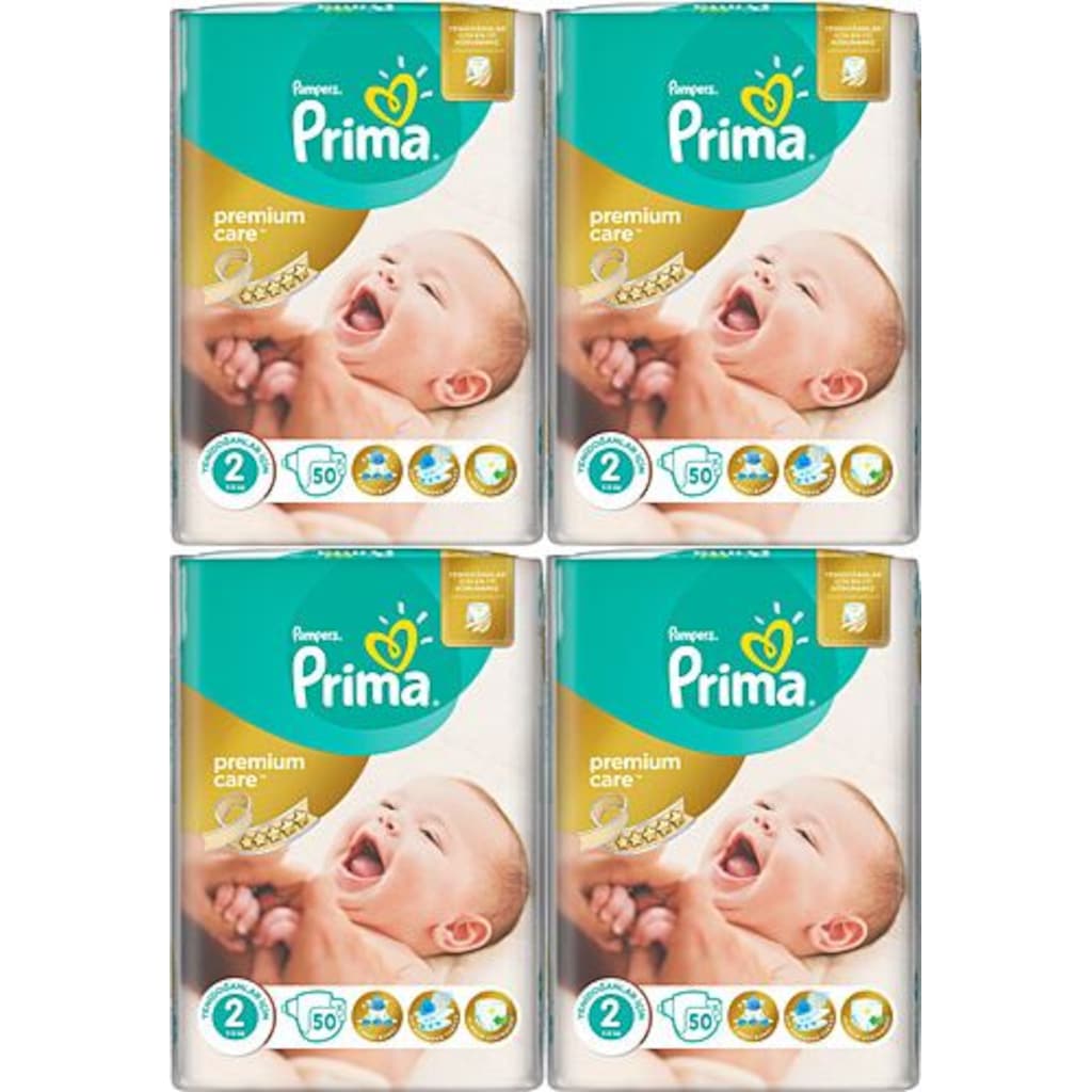 Prima Premium Care 2 Numara Bebek Bezi 4 Lü Paket Yeni