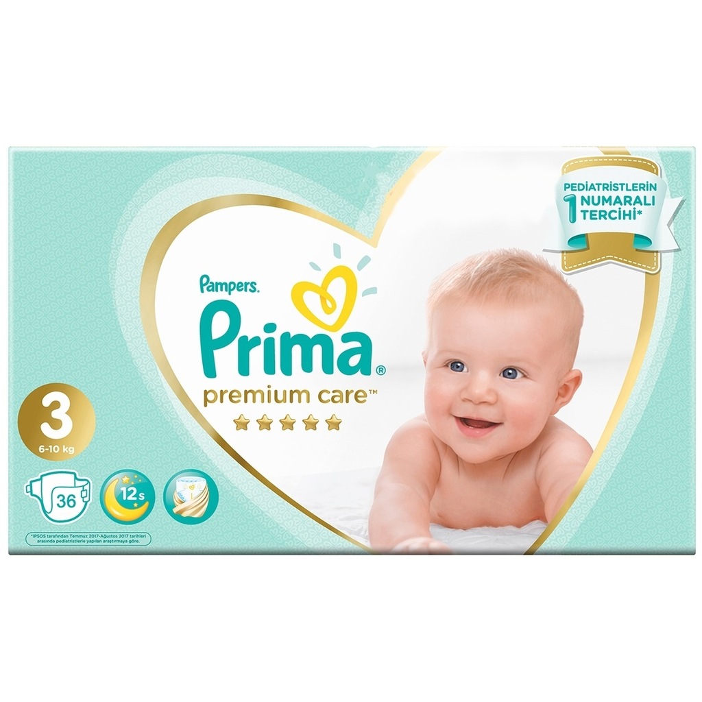 Prima Premium Care 3 Numara 36 Adet Bebek Bezi 610 kg Fiyatları ve