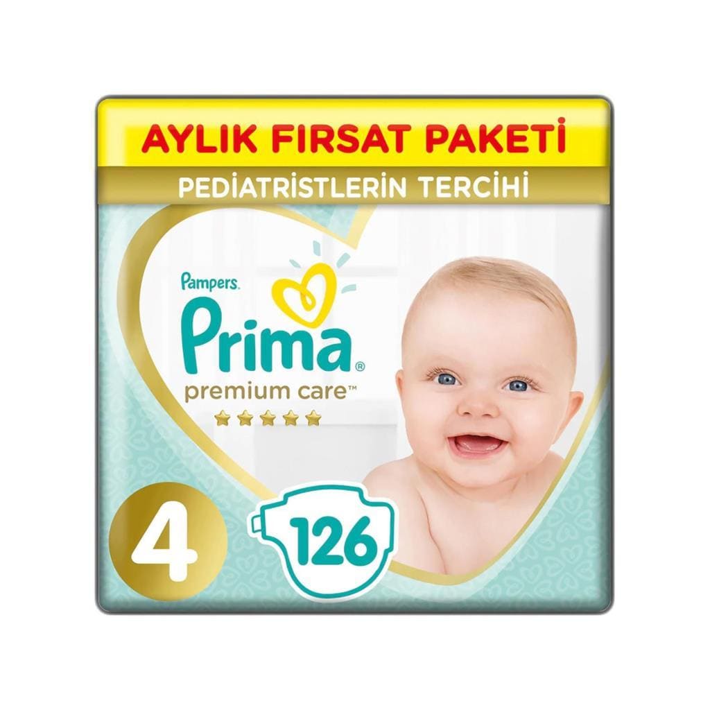 Prima Premium Care 4 Beden Numara 126 Adet Bebek Bezi Fiyatları ve