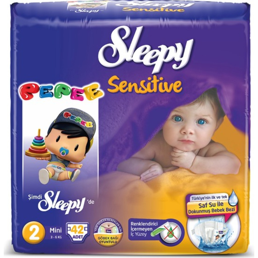 Sleepy Sensitive Pepee 2 Beden Mini 42 Adet Bebek Bezi