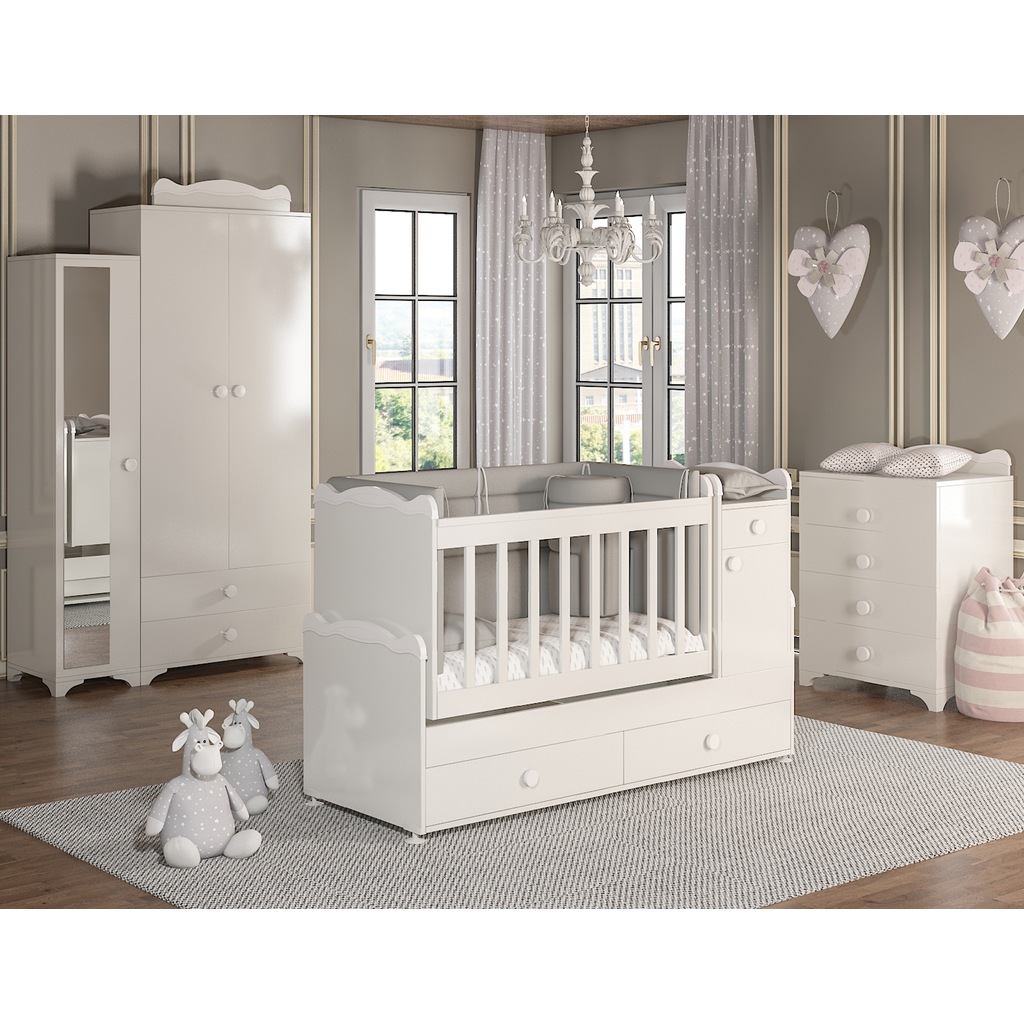 Büyüyen 3 Kapılı Bebek Odası Takımı Büyüyen 3 Kapılı Bebek Odası Takımı