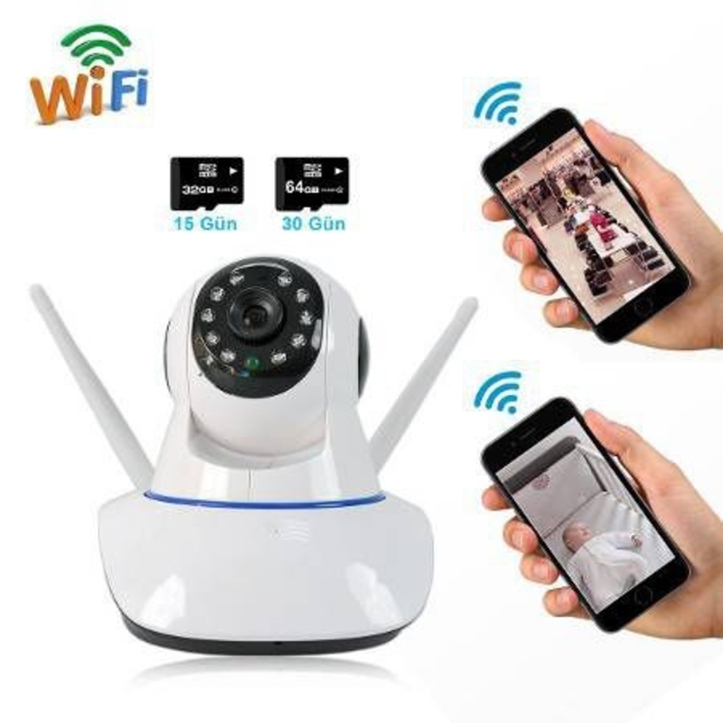 Dextel 360º Gerçek HD Wifi Kablosuz IP Kamera Bebek Takip Kamera