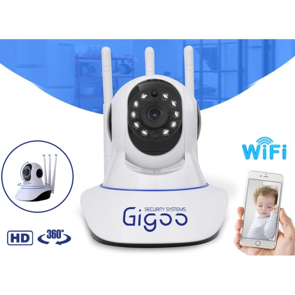 Gigoo Hd 360° 3antenli Hareket Sensör Ip Bebek Ve Güvenlik Kamera