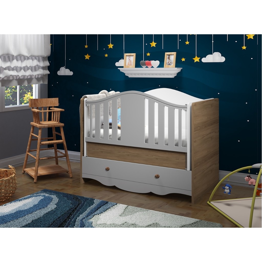 Kanz Tiara Grey 70X130 Cm Sallanır Karyola Mobilya Bebek Beşiği