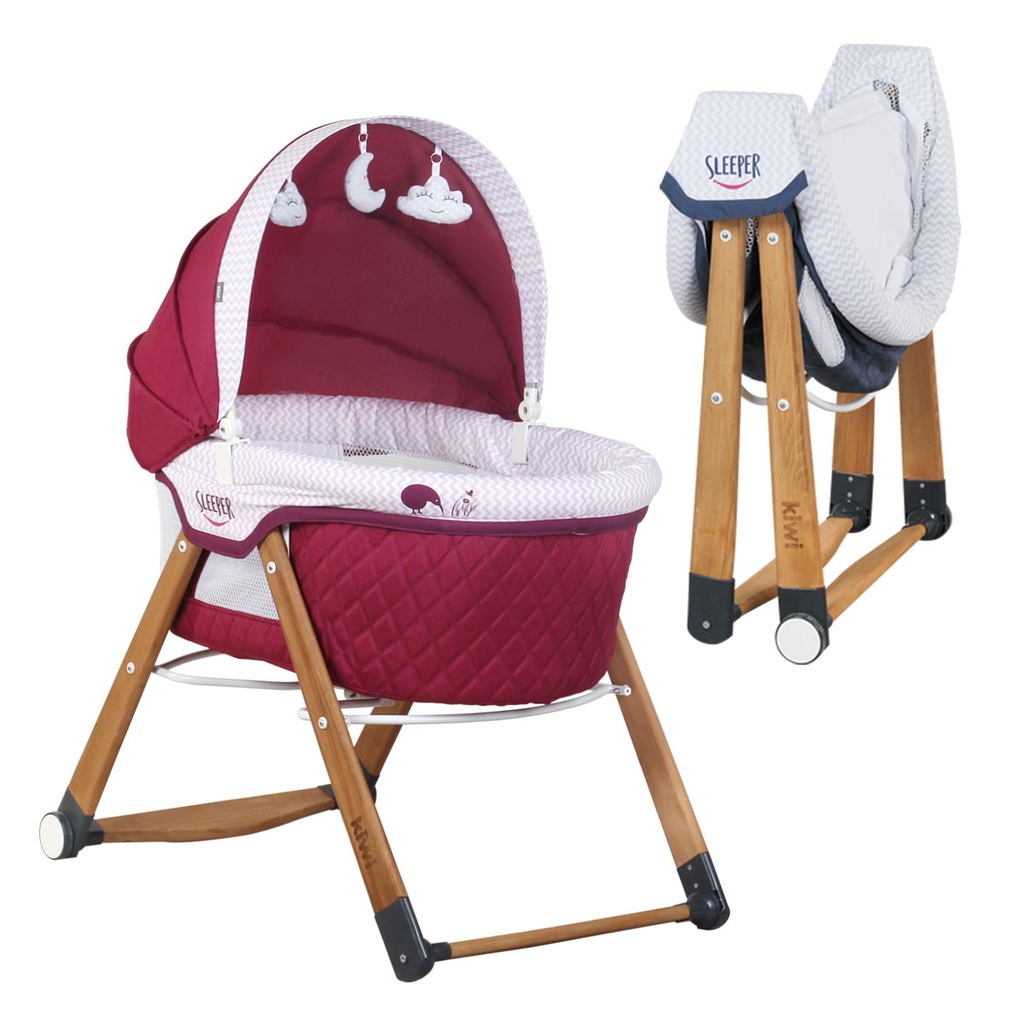 Kiwi Sleeper All İn One Sallanır Katlanır Ahşap Bebek Beşiği