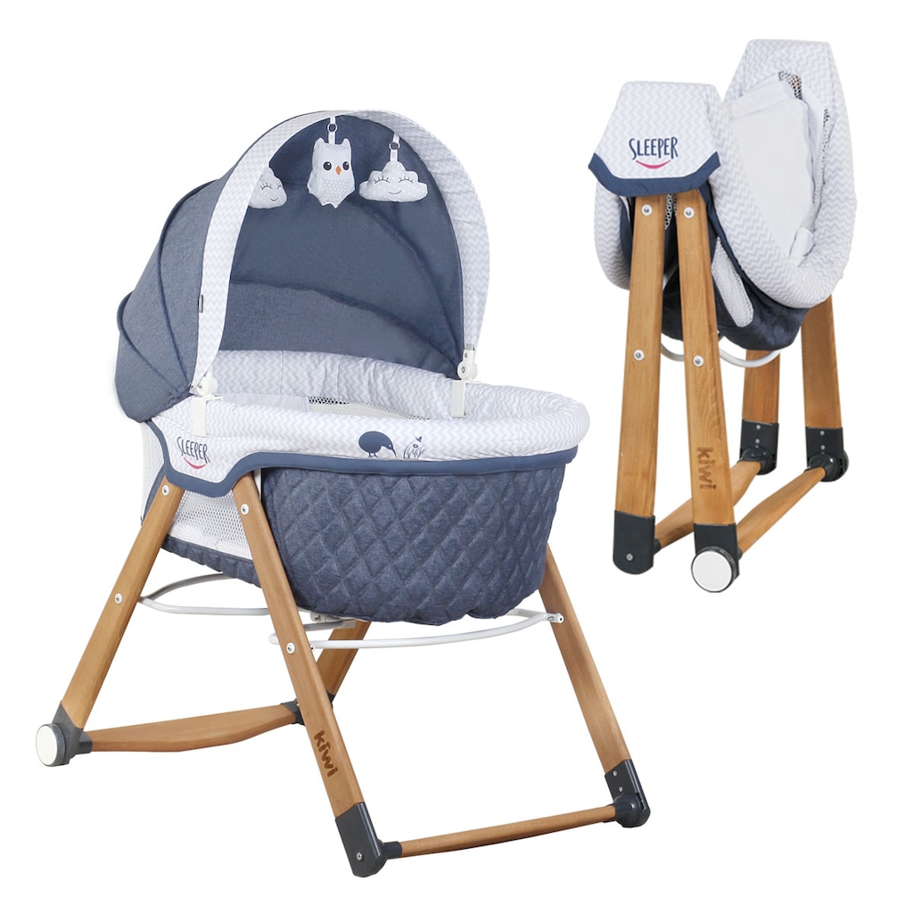 Kiwi Sleeper All İn One Sallanır Katlanır Ahşap Bebek Beşiği