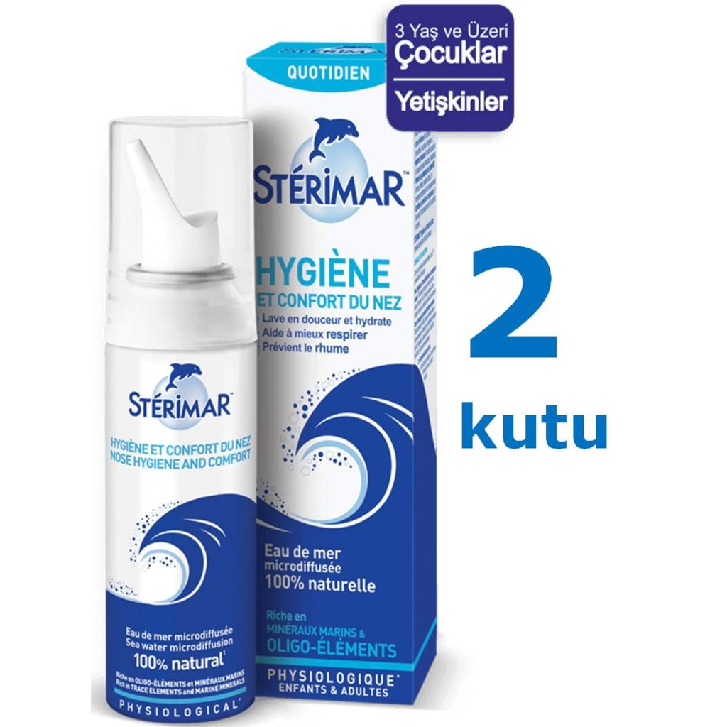 Sterimar Deniz Suyu Burun Spreyi 100ml X 2 Adet Skt 04 2023 Fiyatlari Ve Ozellikleri