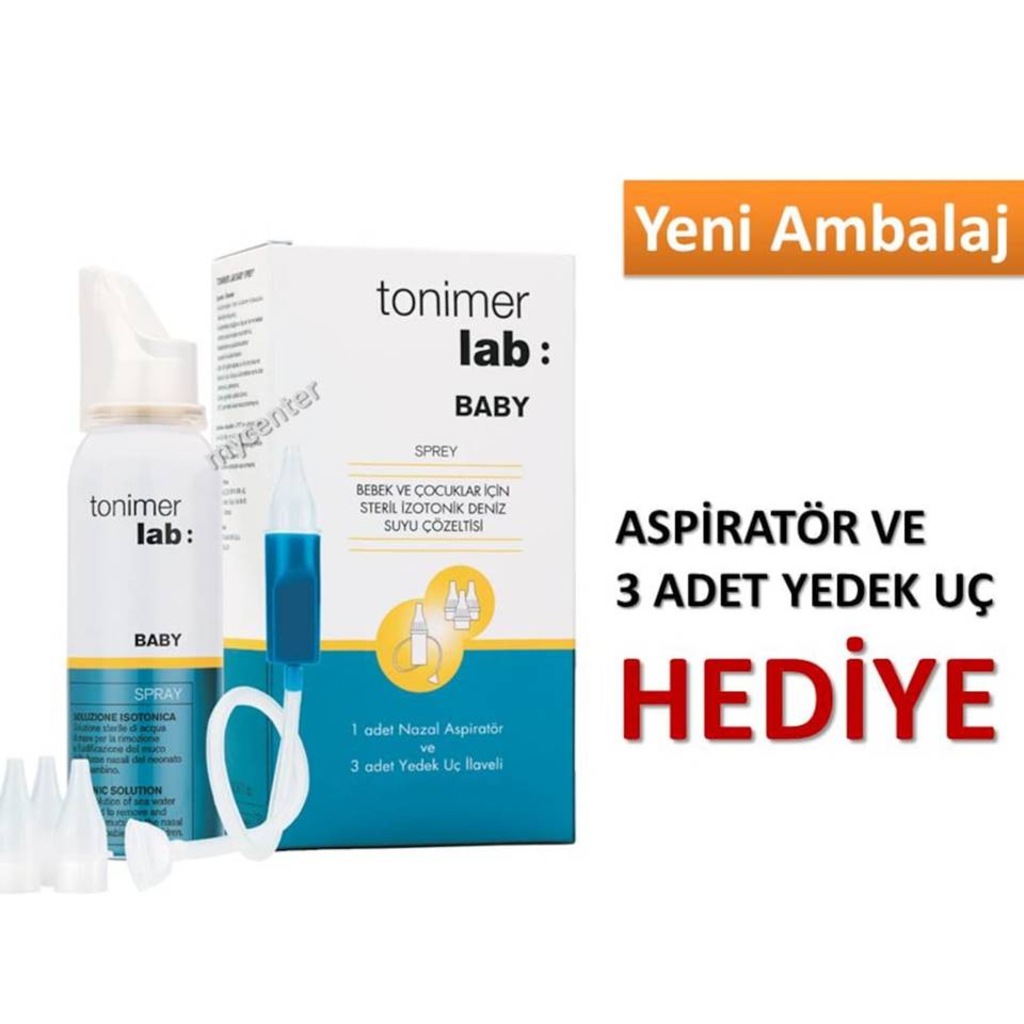 Tonimer Baby Sprey 100ml Burun Aspiratörü Hediye SKT 05/2021