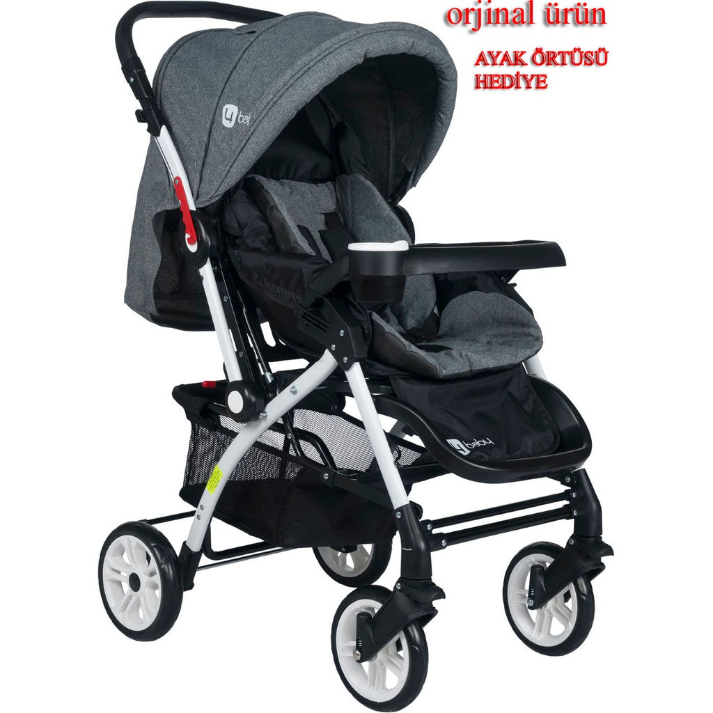 4 Four Baby Alüminyum Mama Tablalı Çift Yönlü Bebek