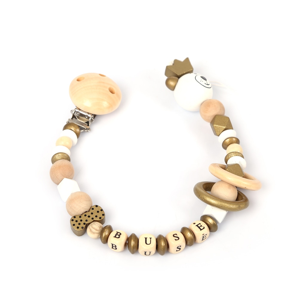 İsimli Bebek Emzik Zinciri Kişiye Özel Emzik Askısı